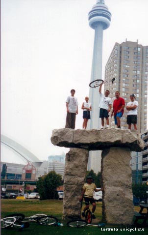 The Gang up on the 'Stone', Harbourfront, Toronto, September 2000