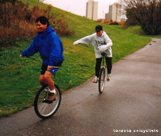 You can't help but smile when you're on your uni, even if it rains. L'Amoreaux Park, Scarborough