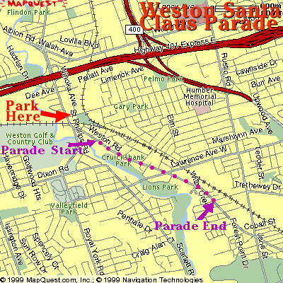 Weston Santa Claus Parade: Where to Park, Parade Route